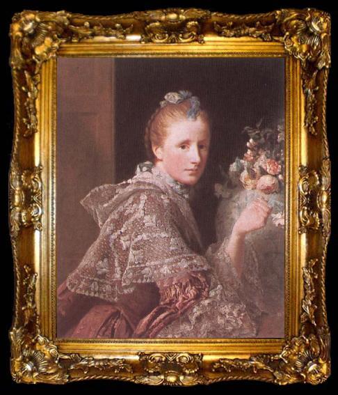 framed  Allan Ramsey Margaret Lindsay of Evelick, ta009-2